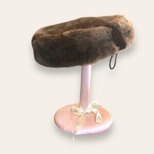 VTG 50s Fashion Brown pillbox / Cossack Ladies hat Jakes "The Furrier"